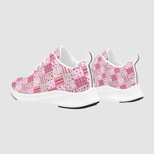 Colorful Quilted Patchwork Print Running Shoes Women